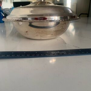Classic Silver Lidded Serving Bowl